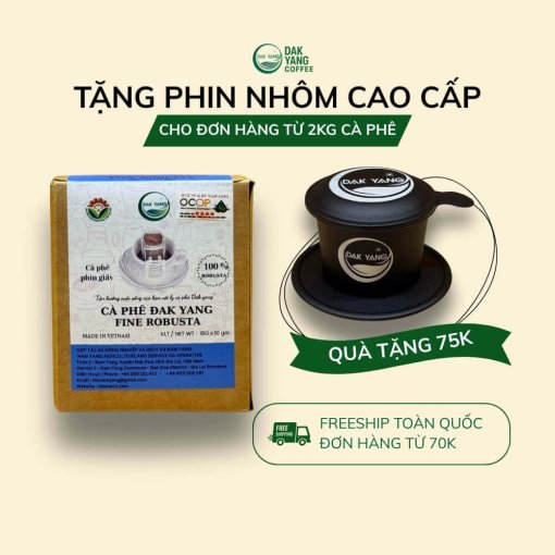 Fine Robusta - Phin giấy 180g - Cà phê nguyên chất - Dak Yang Coffee - Ảnh 3
