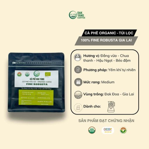 robusta hữu cơ - cà phê nguyên chất - Dak Yang Coffee